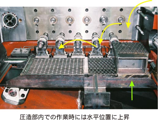 圧造部内エレベーター　説明2